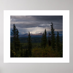 Illuminierte Berge Fotografie Poster