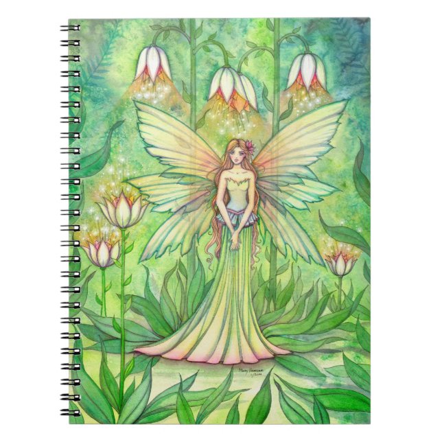 Illuminierte Garden Blume Federn Notebook Notizblock (Vorderseite)