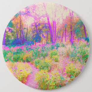 Illuminierte Landschaft in Rosa und Korallengarten Button