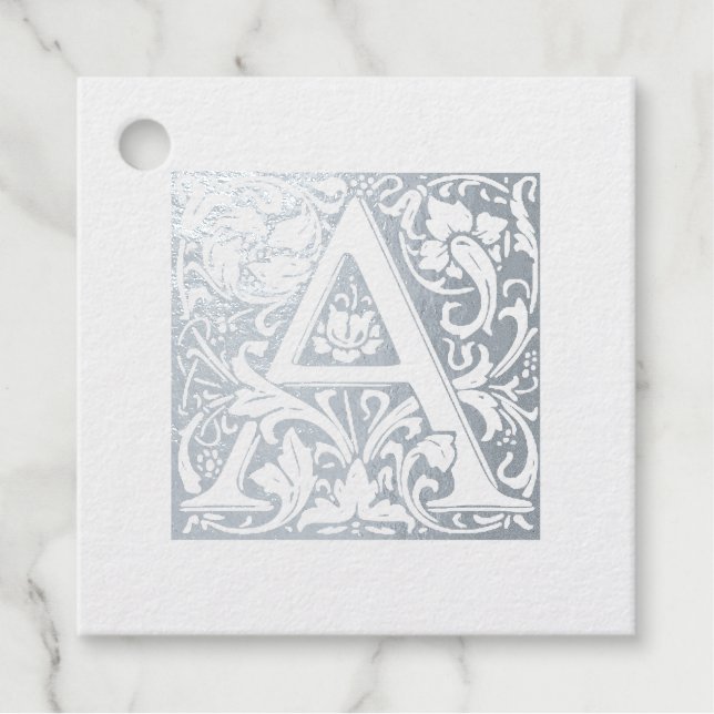 Illuminierte Letter A Monogram Wedding Anniversary Geschenkanhänger (Vorderseite)