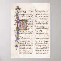 Illuminiertes Manuskript mittelalterlicher Musik |