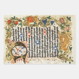 Illuminiertes Manuskriptorpapier Geschenkpapier Set