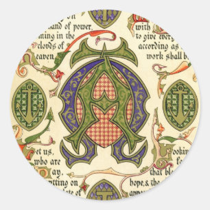 Illuminiertes Symbol, das das Adventfestival darst Runder Aufkleber