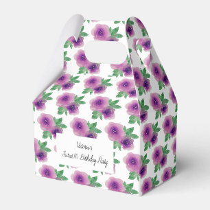 illusima Aquarell Lila Rosen Sweet 16 Geschenkschachtel