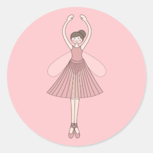 illusima Ballerina Fairy Point Schuhe Ballett Rosa Runder Aufkleber
