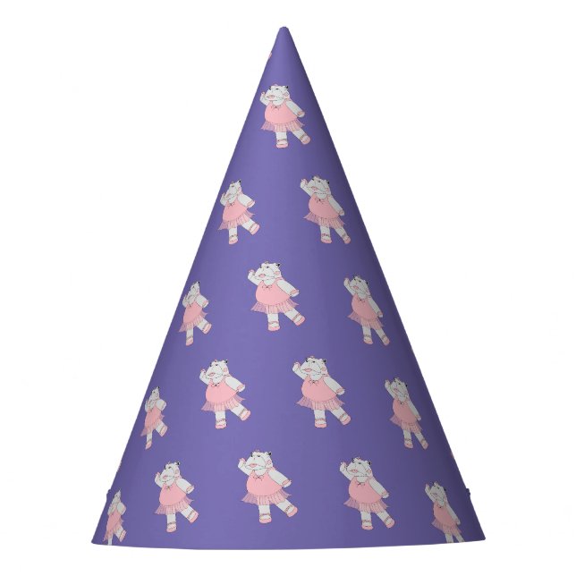 illusima Ballerina Hippo Lila Partyhütchen (Vorderseite)