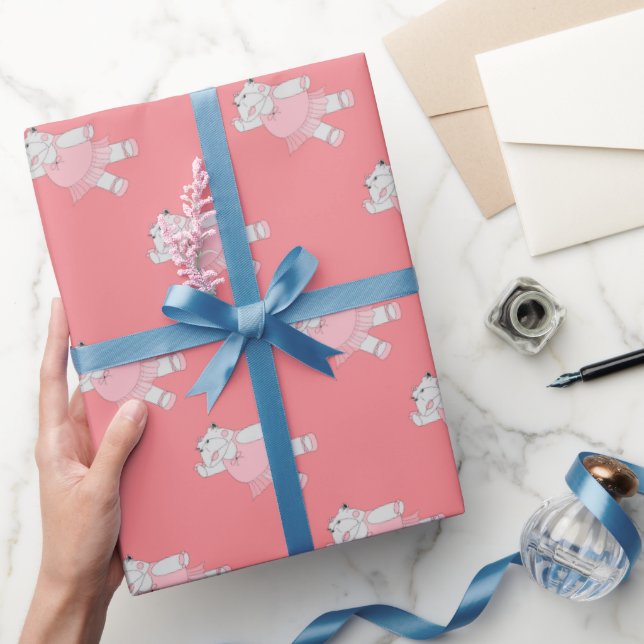 illusima Ballerina Hippo Peach Geschenkpapier (Schenken)