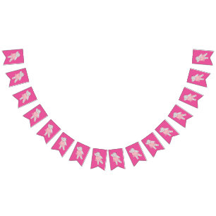 illusima Ballerina Hippo Pink Wimpelkette