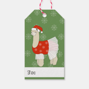 illusima Ballerina Llama Weihnachtsschneeflocken Geschenkanhänger