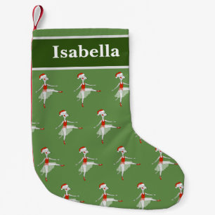 illusima Ballerina Maus Weihnachtsmuster Grün Kleiner Weihnachtsstrumpf
