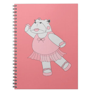 illusima Ballerina Nilpferd Pfirsich Notizblock
