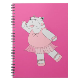 illusima Ballerina Nilpferd Rosa Notizblock