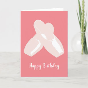illusima Ballerina Point Shoes Peach Birthday Karte
