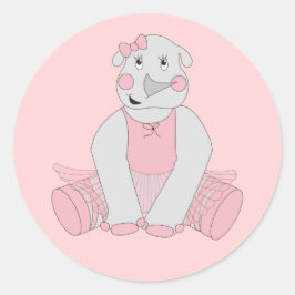illusima Ballerina Rhino Light Pink Runder Aufkleber