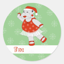 illusima Ballett Hippo Weihnachten Schneeflocken G