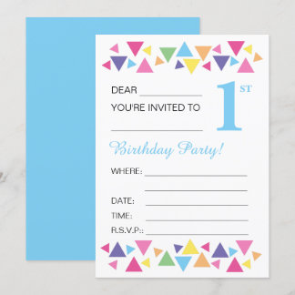 Illusima-Dreiecke, Blue Back, 1. Party Einladung