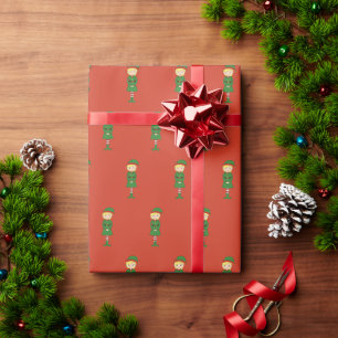 illusima Elf Girl Christmas Red Geschenkpapier