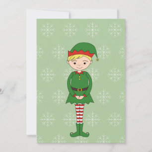 illusima Elf Jungen Schneeblumen Grüne Weihnachtsk