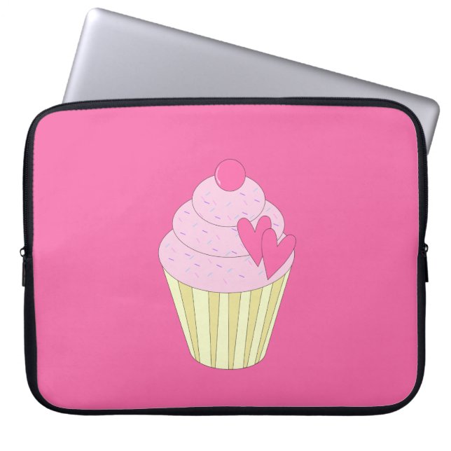 illusima Erdbeercupcake Laptopschutzhülle (Vorderseite)