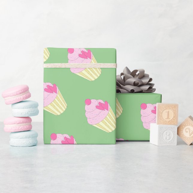 illusima Grüne Geschenke Geschenkpapier (Babyparty)