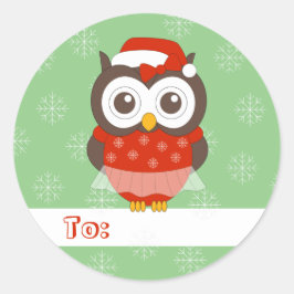 illusima Owl Ballerina Weihnachten Schneeflocken G Runder Aufkleber