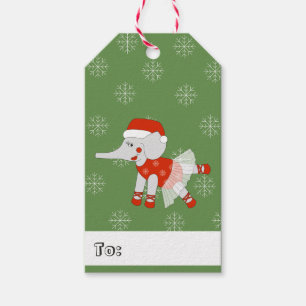 illusima tanzender Elefant Weihnachten Schneeflock Geschenkanhänger