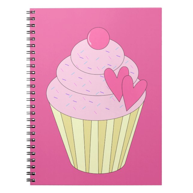 illusima verzierter Cupcake Notizblock (Vorderseite)