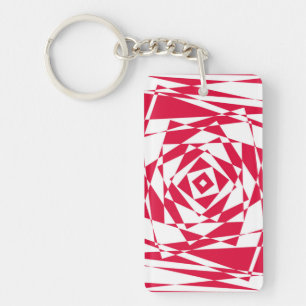 Illusion abstraite rouge blanc