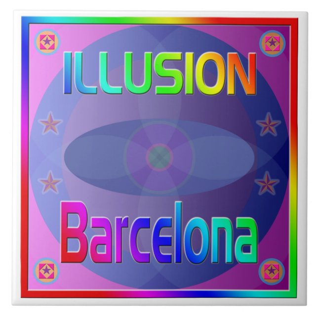 "ILLUSION Barcelona" Tile! Fliese (Vorderseite)