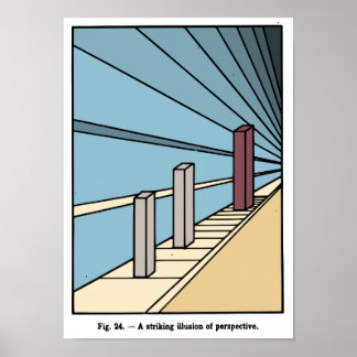 Illusion de perspective Poster