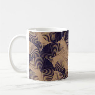 Illusion der optischen Kreise: Nahtlos geometrisch Kaffeetasse