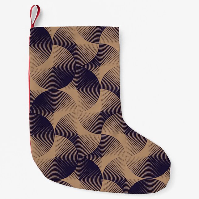 Illusion der optischen Kreise: Nahtlos geometrisch Kleiner Weihnachtsstrumpf (Vorderseite)