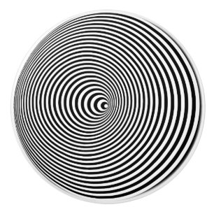 Illusion Noir et Blanc Porte bouton Armoire Tirer