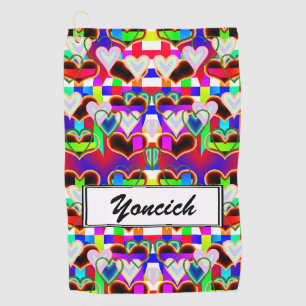 Illusion of the Hearts by Kenneth Yoncich Golfhandtuch