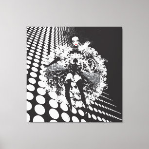 Illusion Optique Cabaret Girl Toile Enveloppée