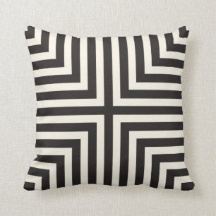 Illusion Stripes t-Muster im Schwarzen und in der Kissen