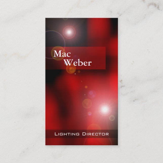 Illusionen - Beleuchtungs-Direktor Tech Lighting Visitenkarte (Vorderseite)