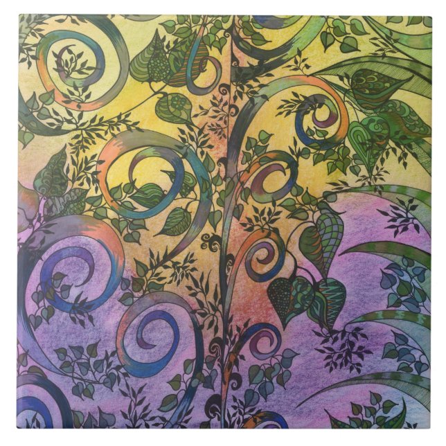 Illusionen große Keramik Fliese (Vorderseite)