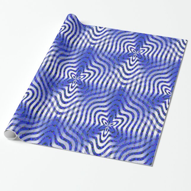 Illusionen in blau.... geschenkpapier (Ungerollt)