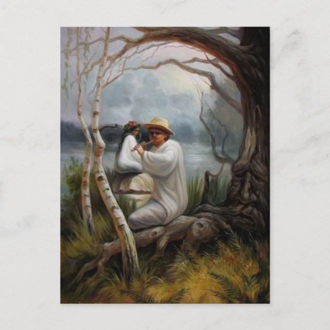 Illusionskarte Gesicht 2 Postkarte (Vorderseite)