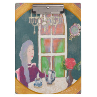 Illustrated Clipboard – Colorful Pattern Design Klemmbrett