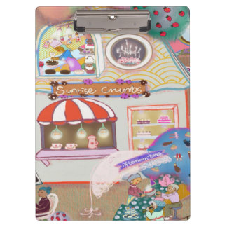 Illustrated Clipboard – Colorful Pattern Design Klemmbrett