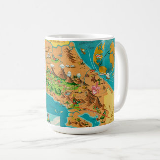 Illustrated COSTA RICA Map Mug Kaffeetasse