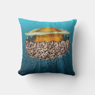 Illustrated Fried Egg Jellyfish Kissen