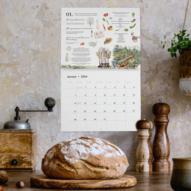 Illustrated Monthly Homesteading Tasks Kalender (Von Creator hochgeladen)