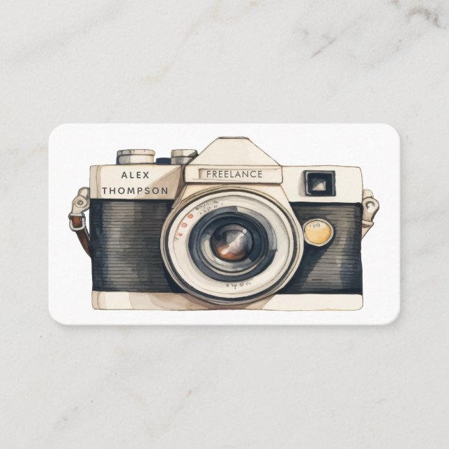 Illustrated SLR Camera Professional Photographer Visitenkarte (Vorderseite)