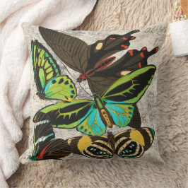 Illustration-1: Französische Vintage Schmetterling Kissen