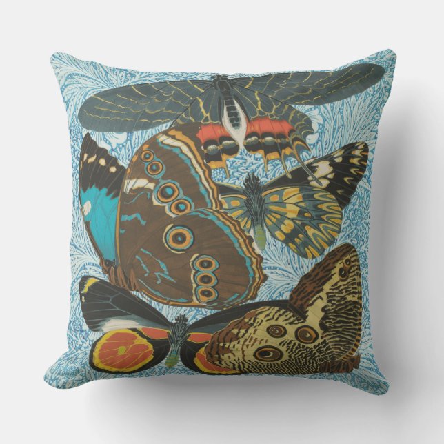 Illustration-2: Vintage französische Schmetterling Kissen (Vorderseite)