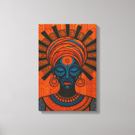 Illustration afrikanischer Stammesfrauen mit Fett Leinwanddruck