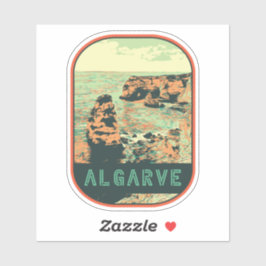 Illustration Algarve Portugal Sticke Aufkleber
